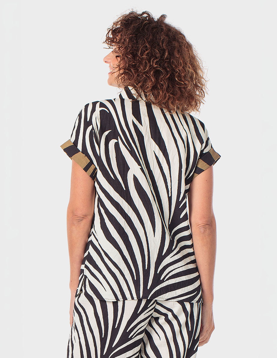 Blusa Punt Roma manga corta para mujer