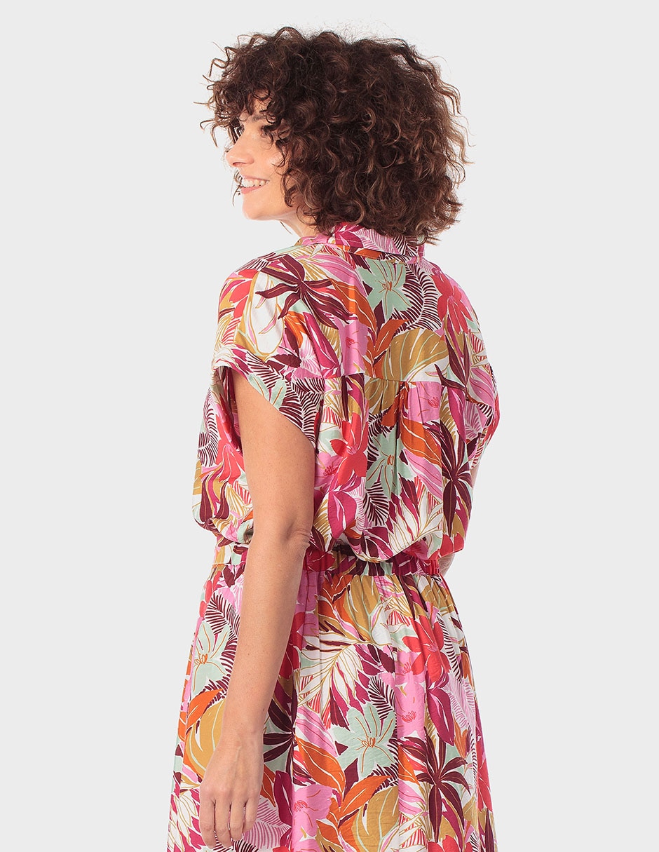Blusa Punt Roma manga corta para mujer