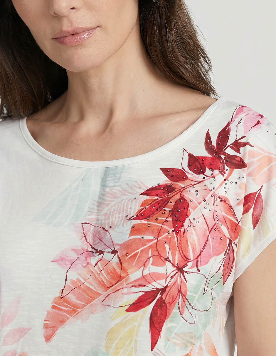 Playera Manga Corta Punt Roma Cuello Redondo Para Mujer