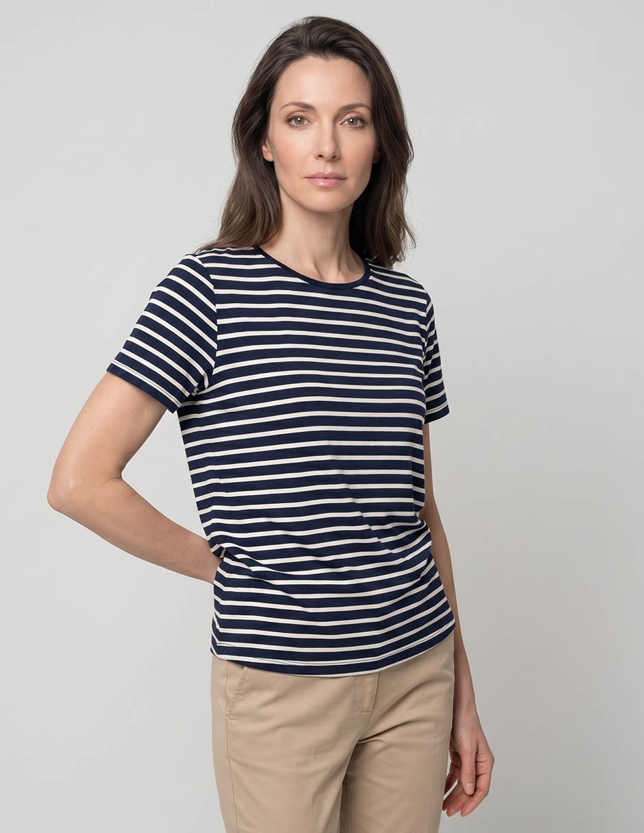 Playera manga corta cuello redondo para mujer Playera manga corta cuello redondo para mujer