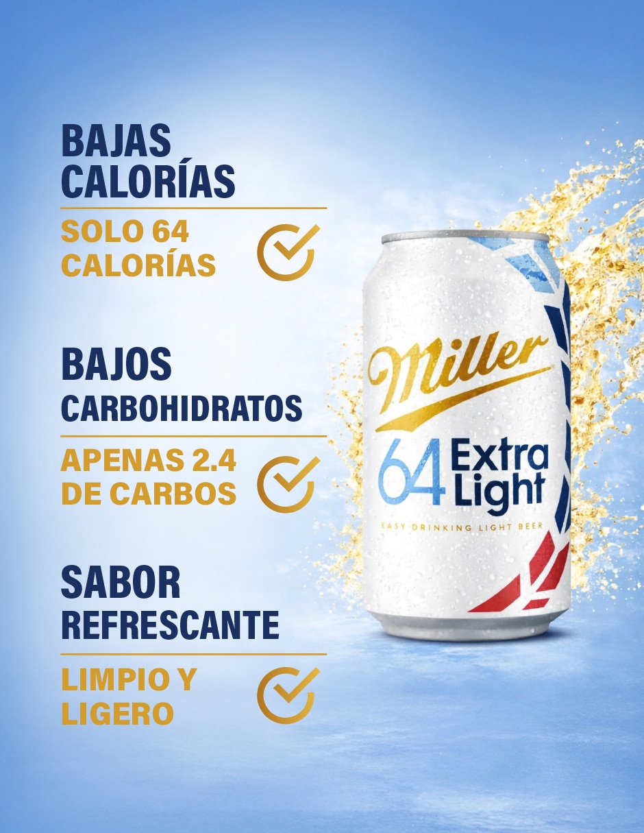 Cerveza clara Miller 12 pack lager dulce 355 ml