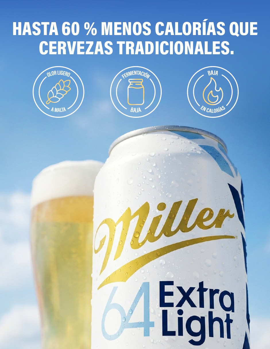 Cerveza clara Miller 12 pack lager dulce 355 ml