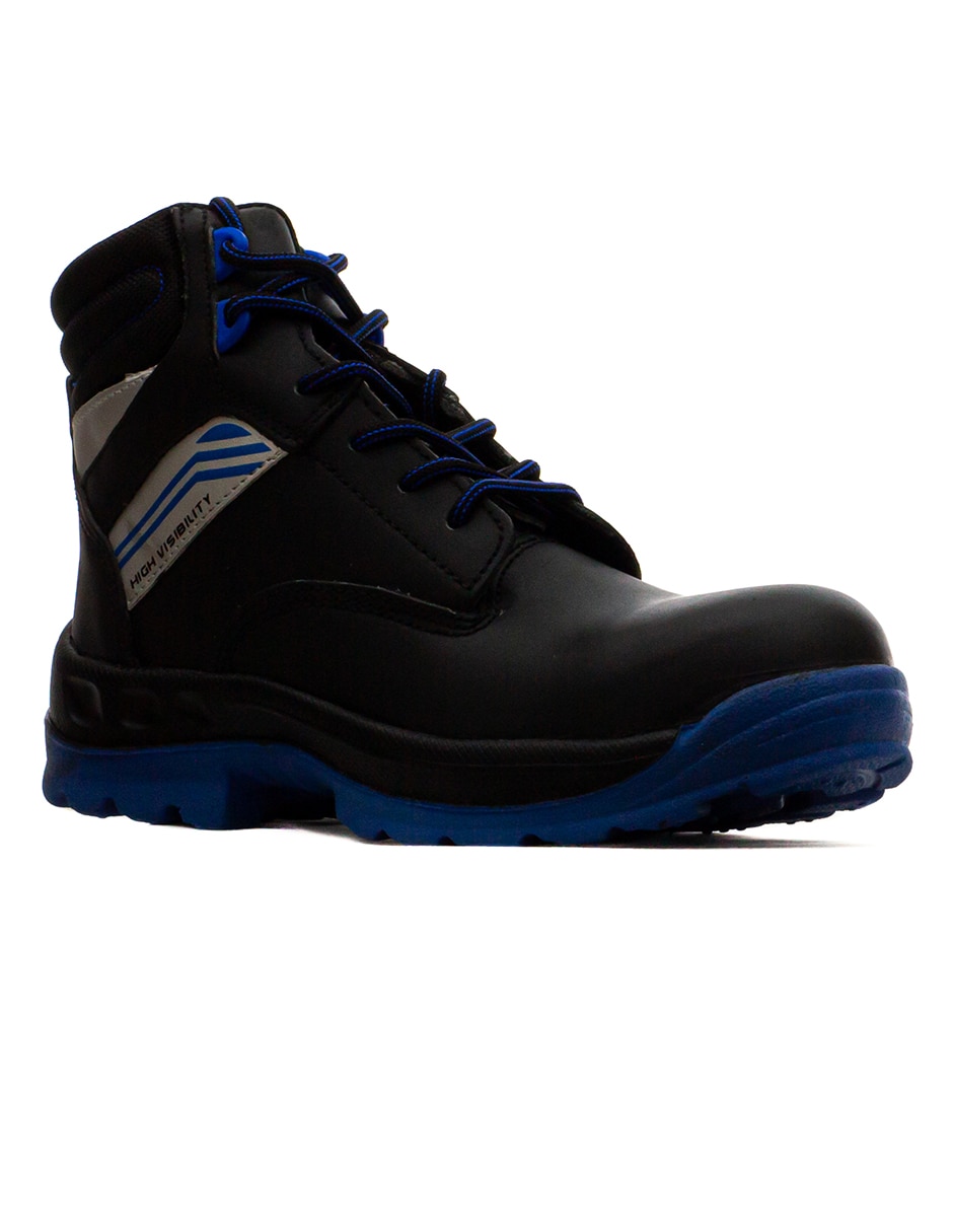 Bota industrial cliff de cuero y piel