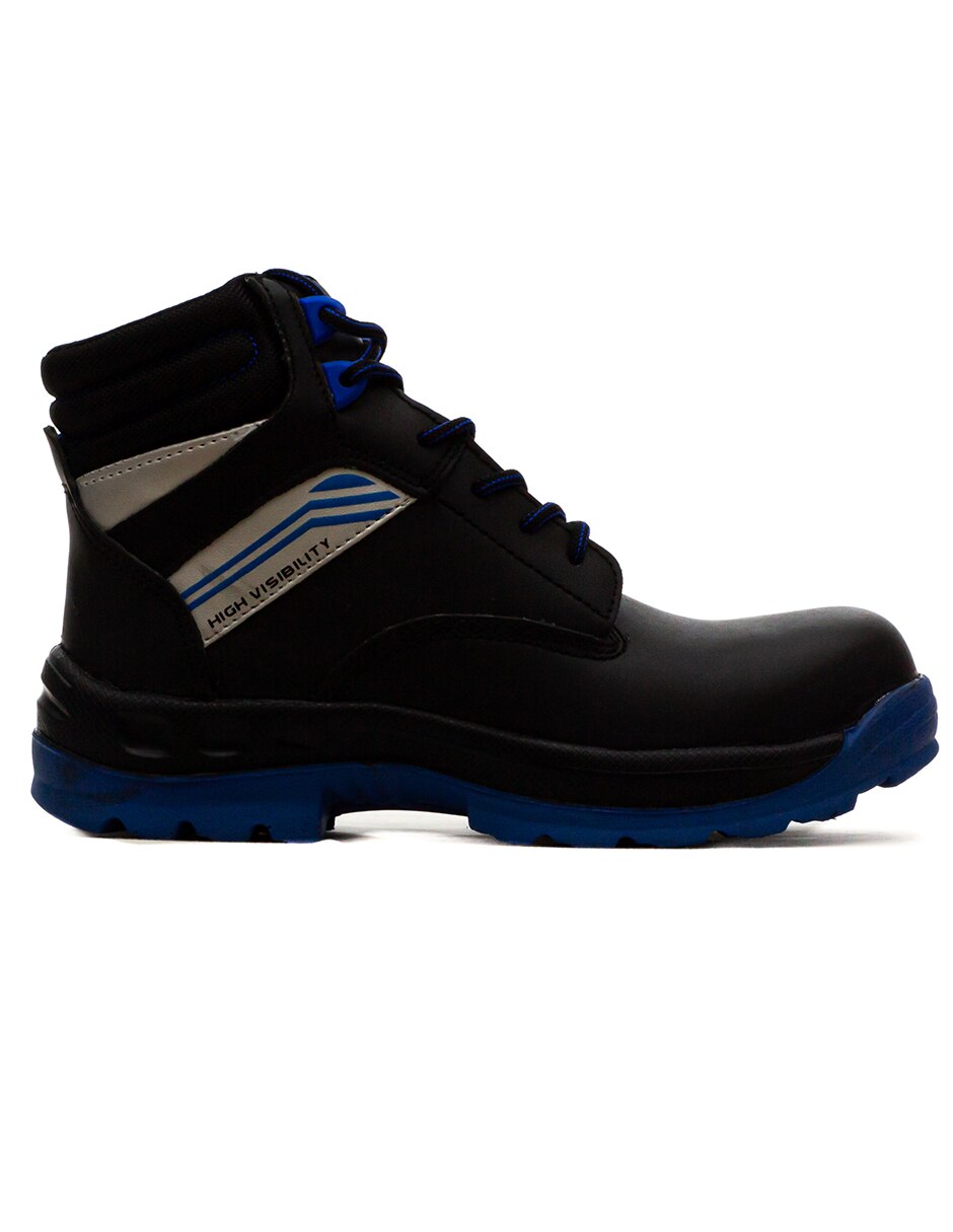 Bota industrial cliff de cuero y piel