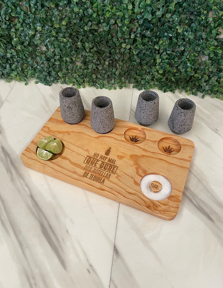 Tabla de servicio Wood Planks Mx tequileros de madera