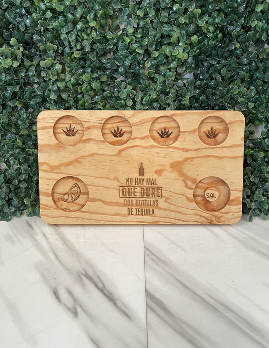 Tabla de servicio Wood Planks Mx tequileros de madera