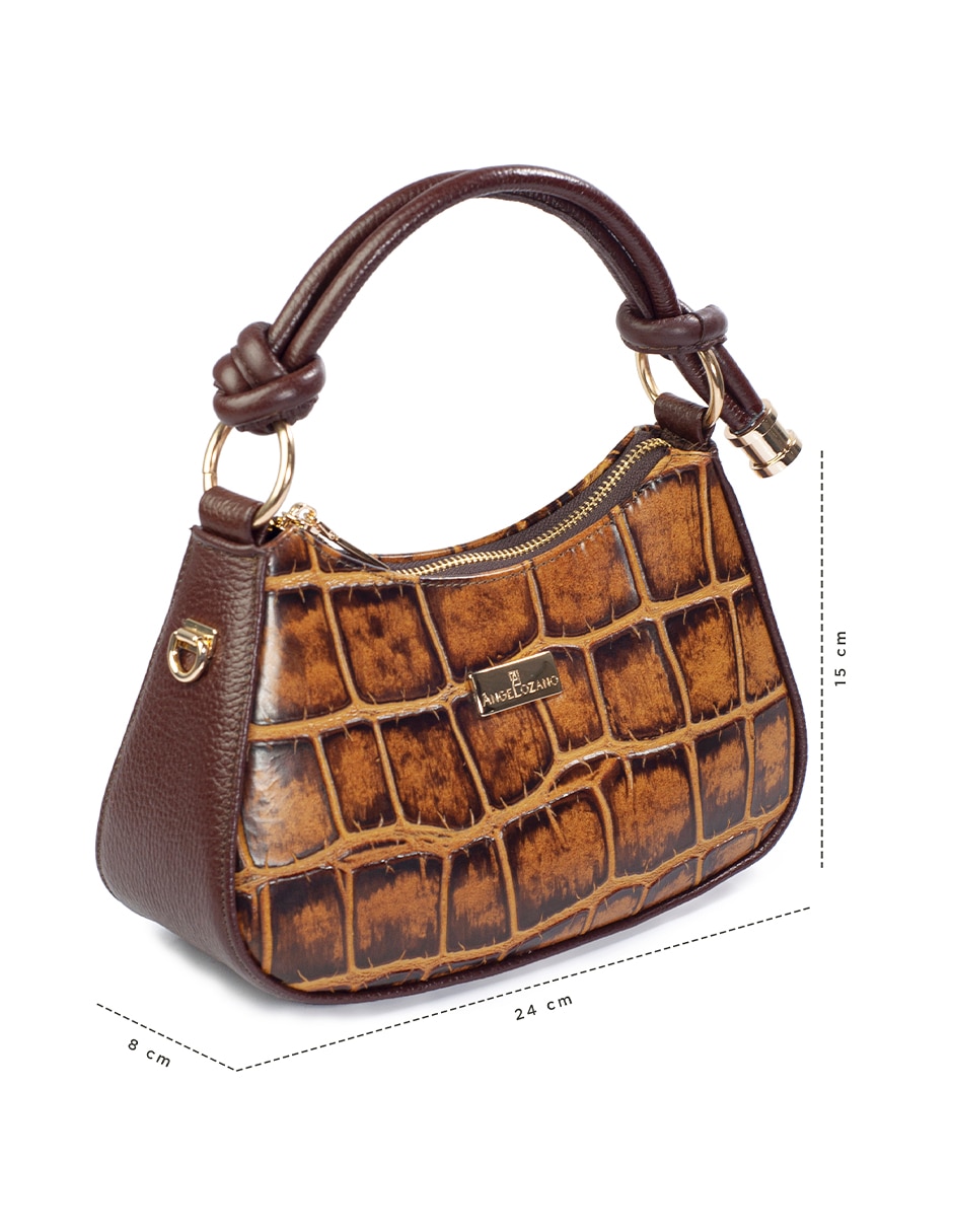 Bolsa satchel Mayte de piel para mujer 7