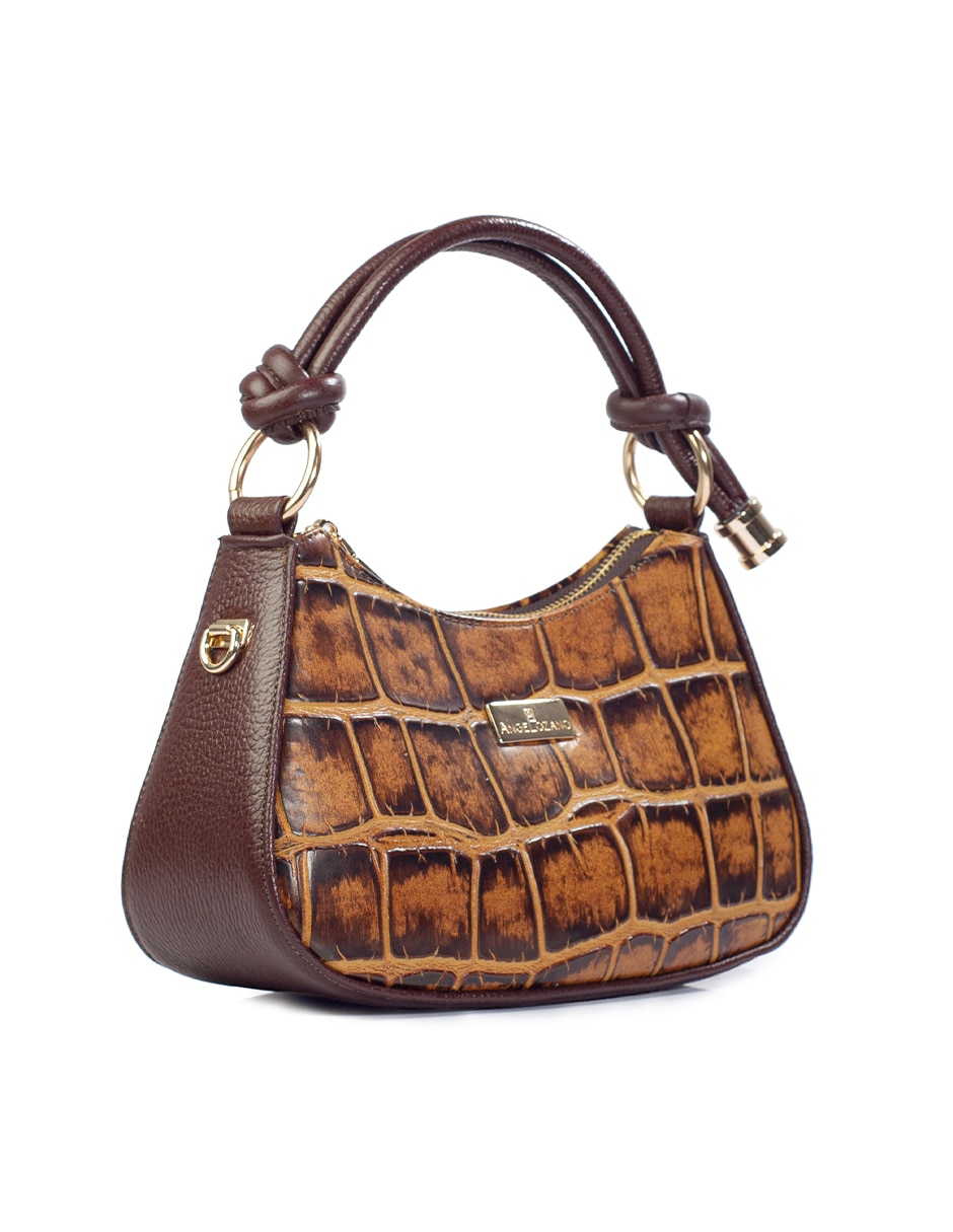 Bolsa satchel Mayte de piel para mujer 6