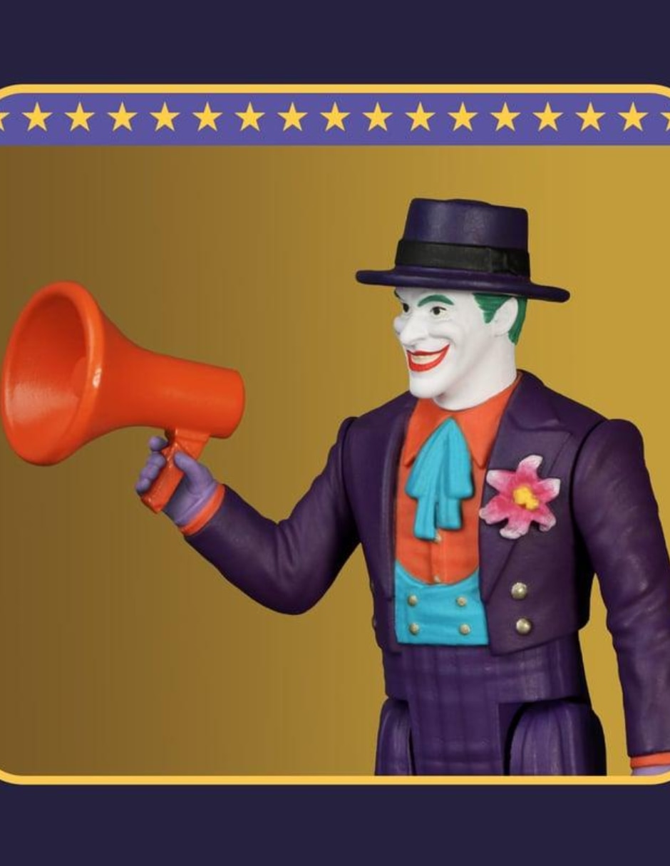 Figura de colección  artículada the batman movie joker vintage mezco