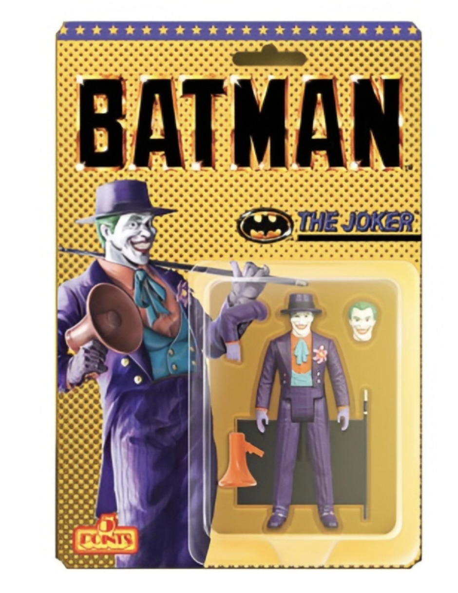 Figura de colección  artículada the batman movie joker vintage mezco