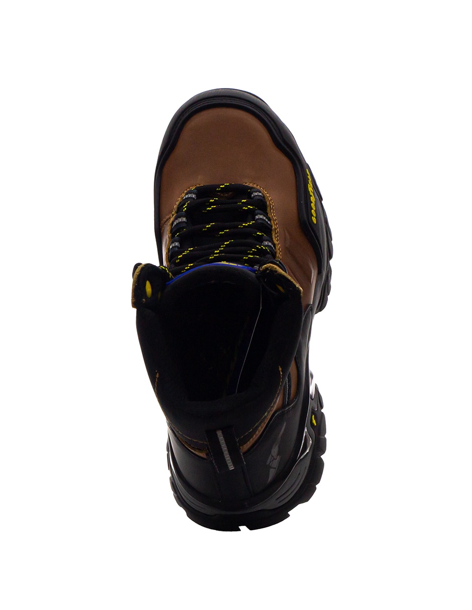 Bota industrial goodyear de cuero y piel