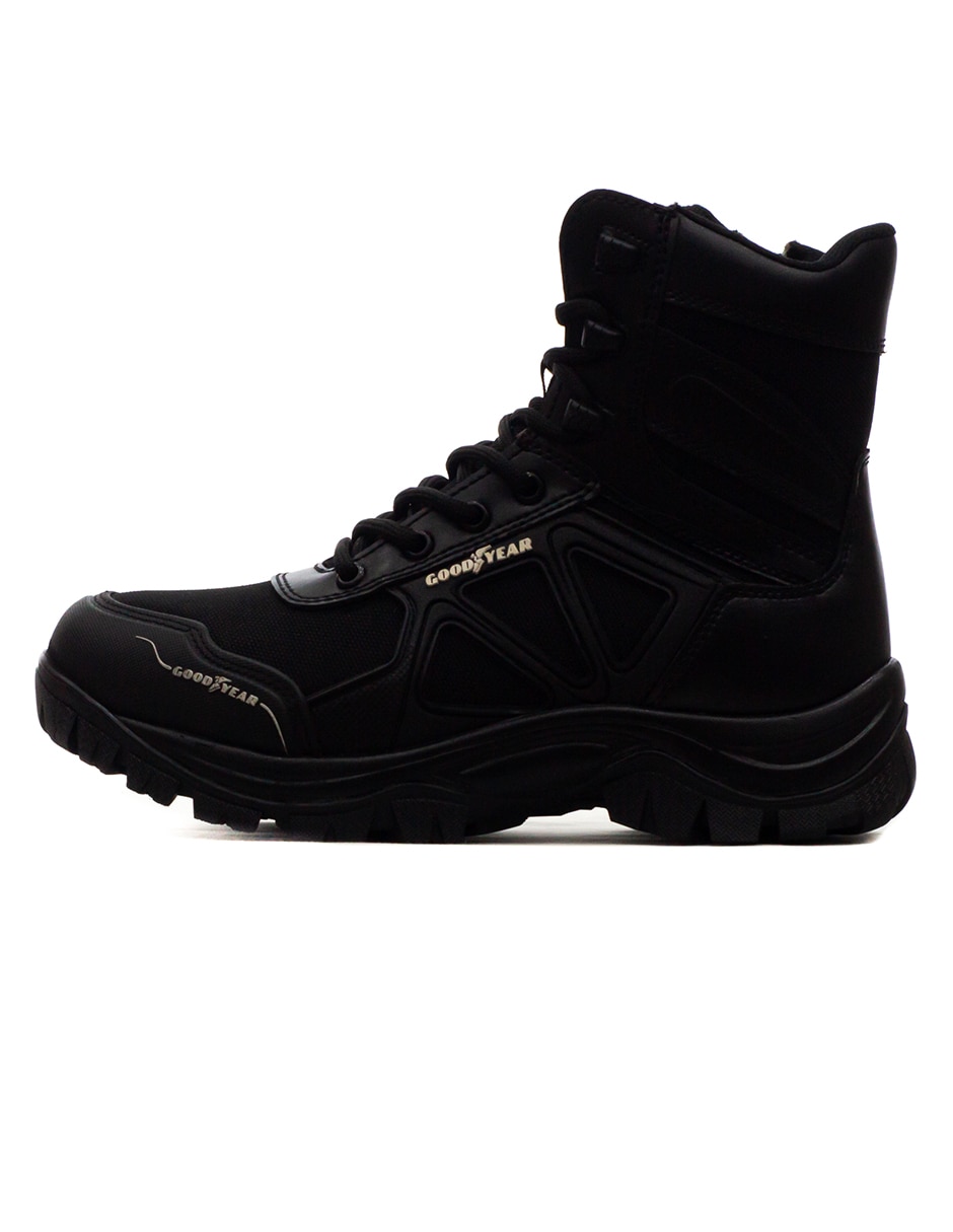 Bota industrial goodyear de cuero y piel