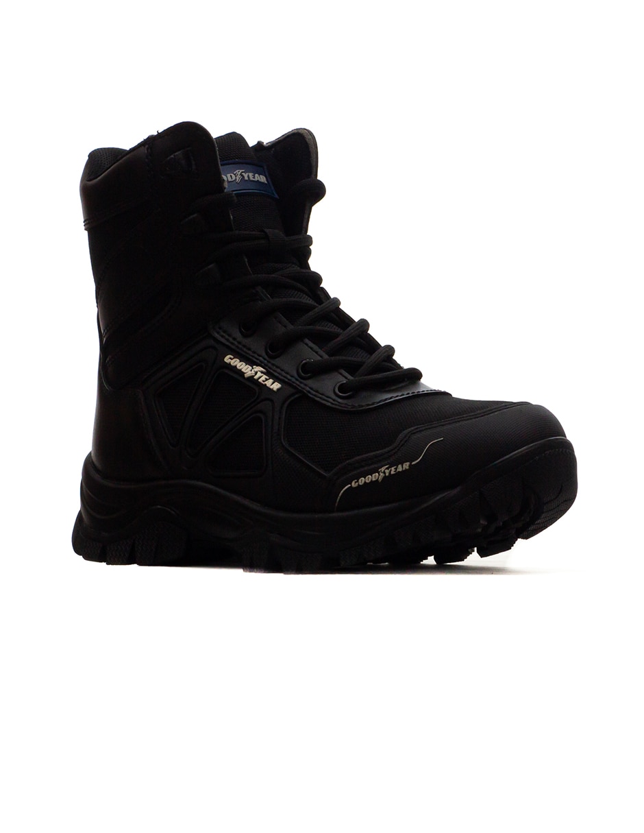 Bota industrial goodyear de cuero y piel