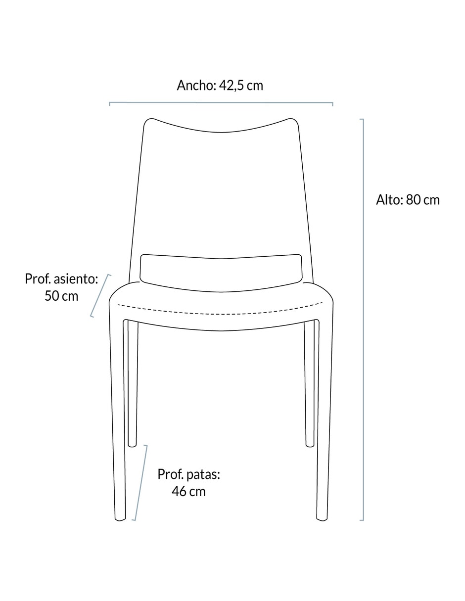 Silla todi form design de plástico