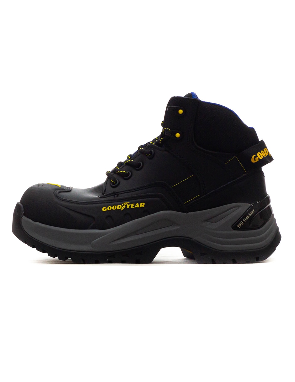 Bota industrial goodyear de cuero y piel