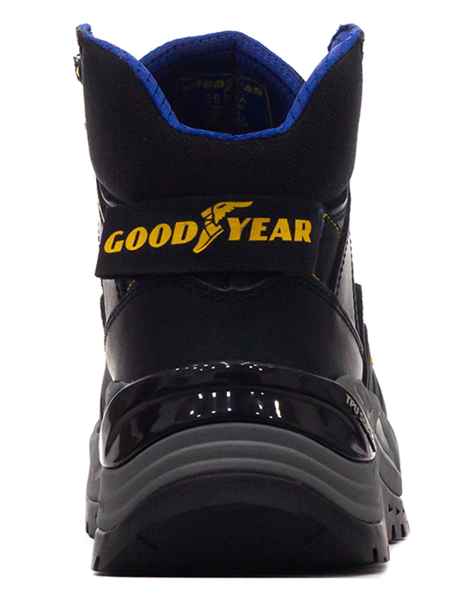 Bota industrial goodyear de cuero y piel