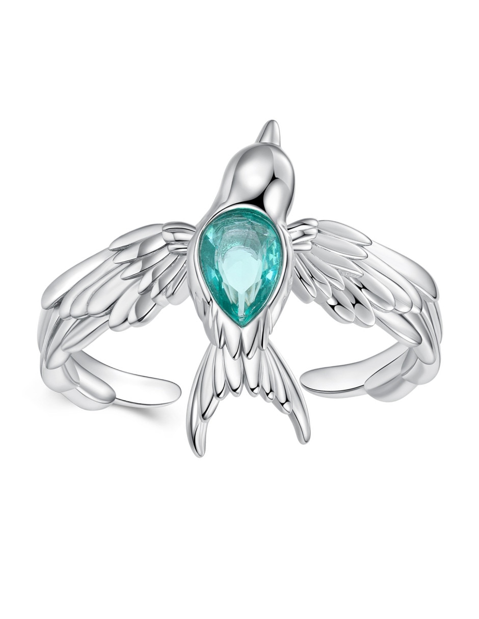 De pájaro chulada nature p 925 de plata cristal pulido