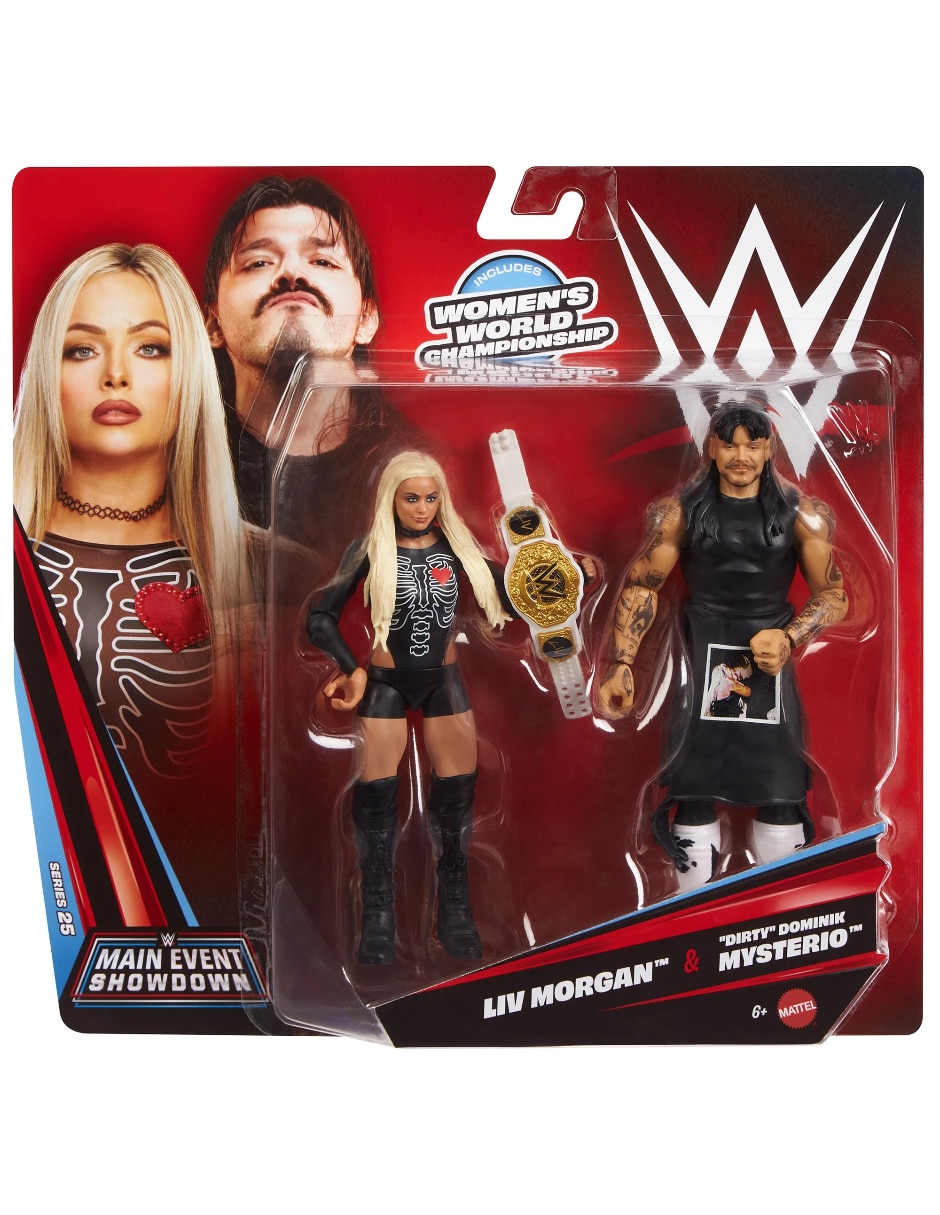 Liv Morgan y Dirty Dominik Mysterio Mattel de WWE