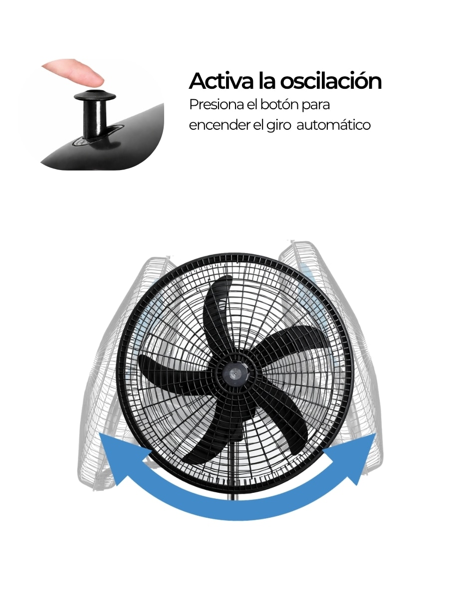 Ventilador de pedestal Ecomlab 3 velocidades