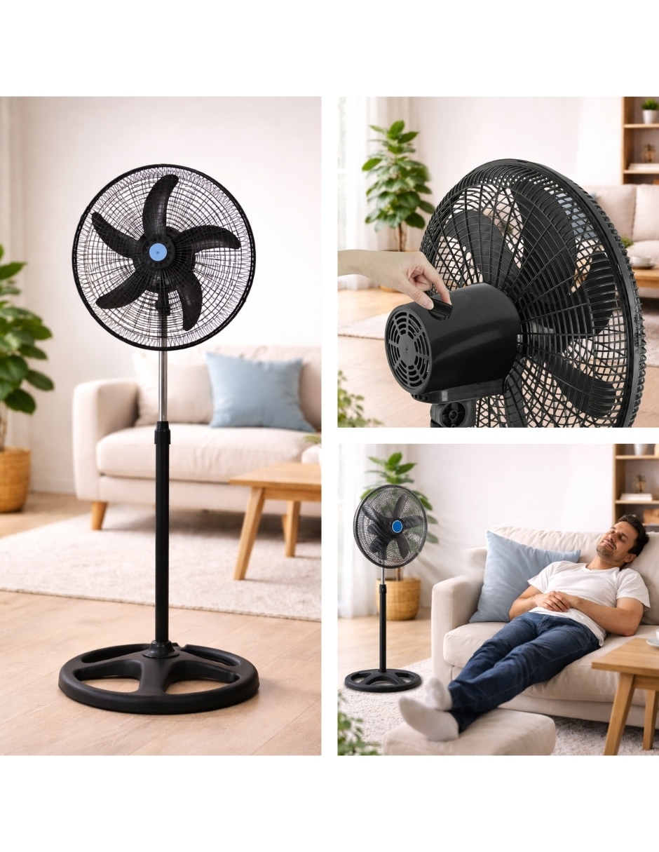 Ventilador de pedestal ecomlab3 velocidades