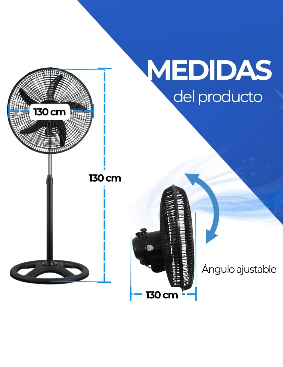 Ventilador de pedestal ecomlab3 velocidades