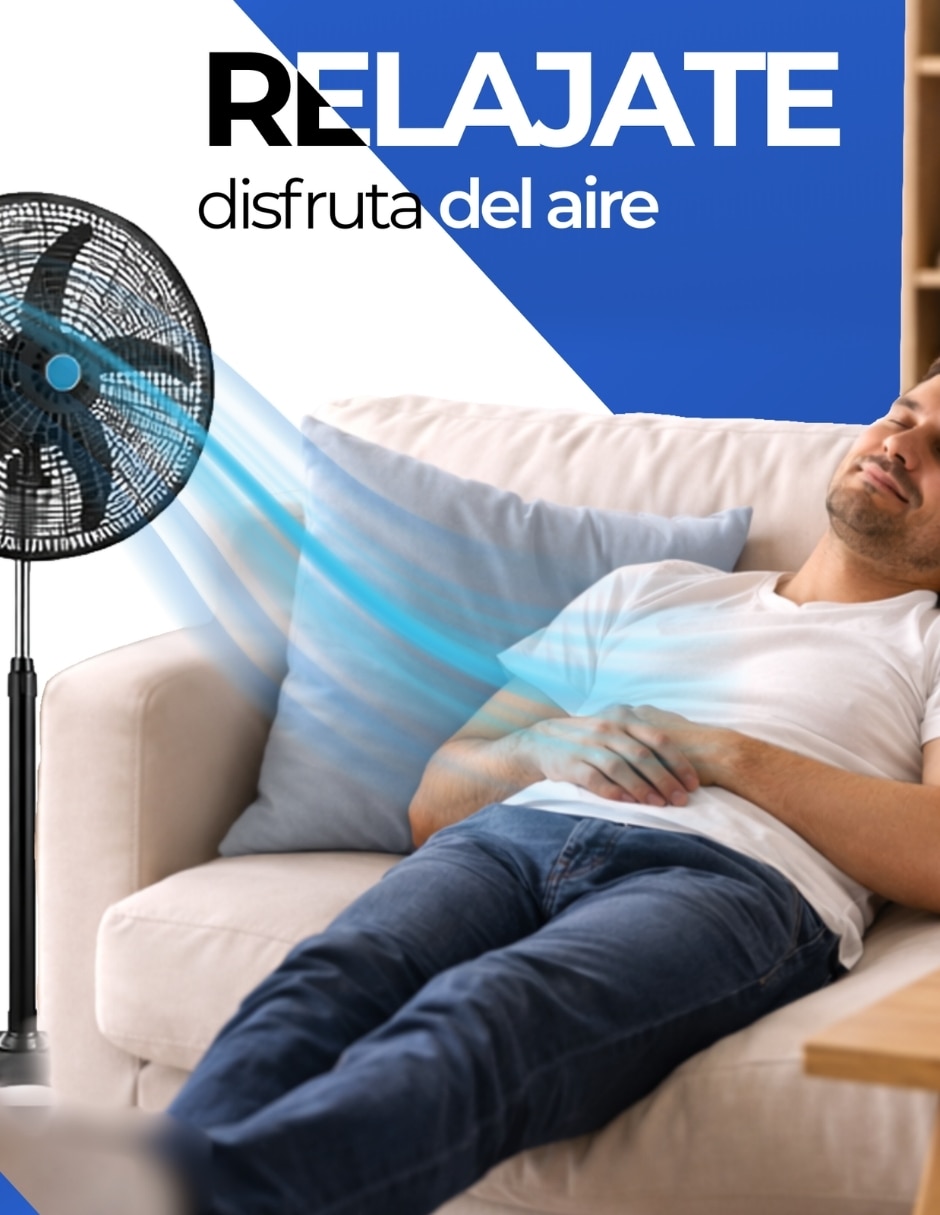 Ventilador de pedestal ecomlab3 velocidades