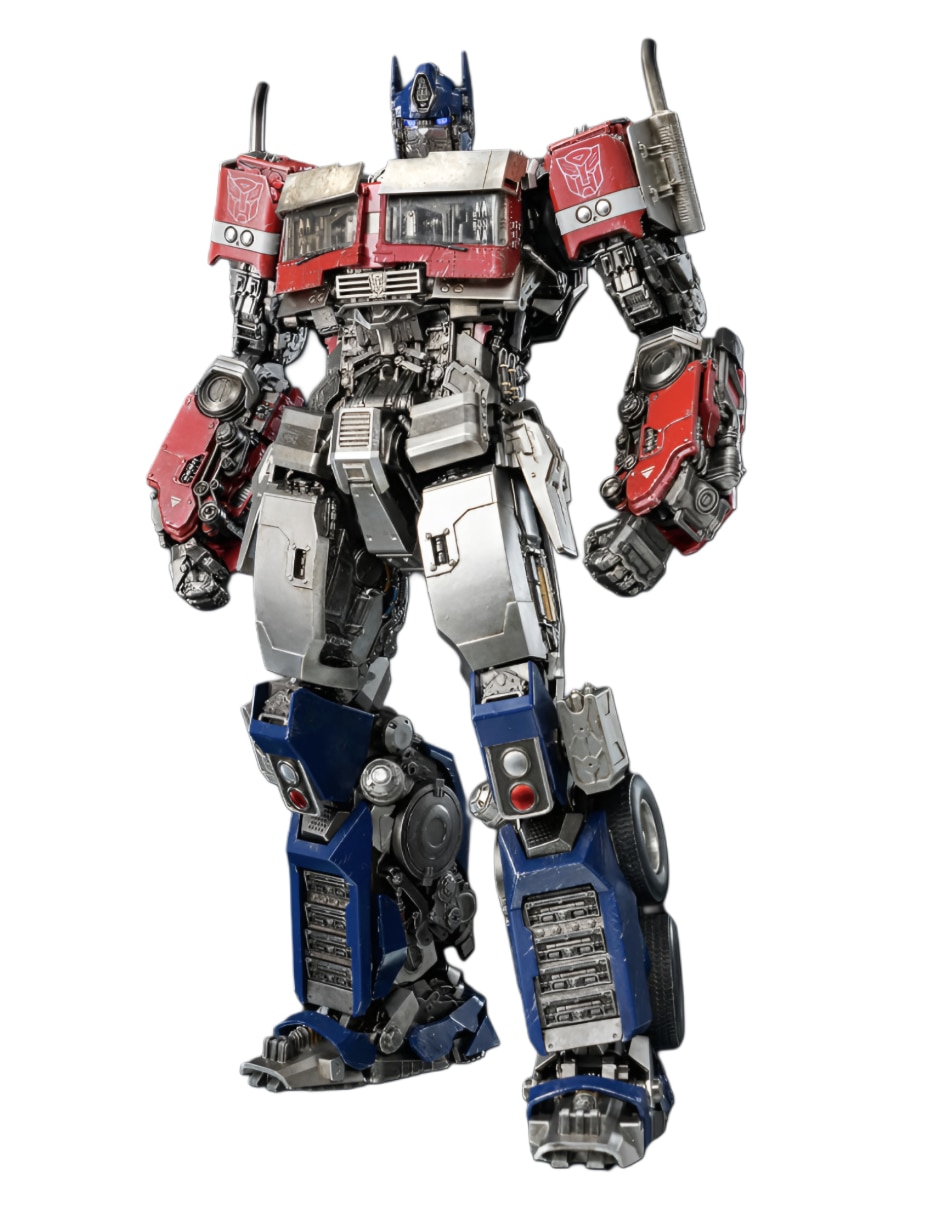 Figura de colección transformers: rise of the beasts optimus prime deluxe threezero con luz