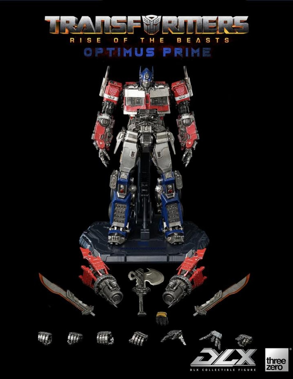 Figura de colección transformers: rise of the beasts optimus prime deluxe con luz 7