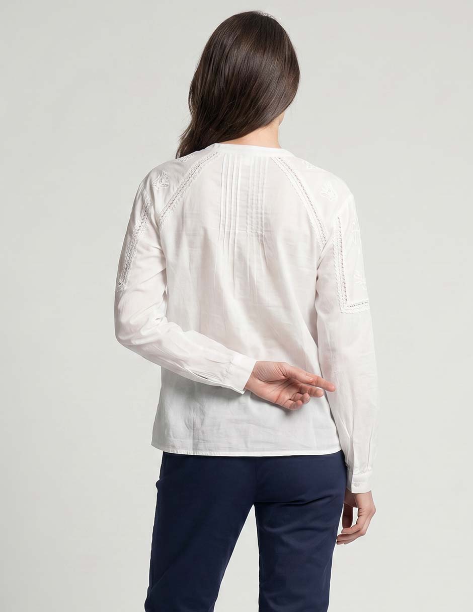 Blusa Punt Roma manga larga para mujer