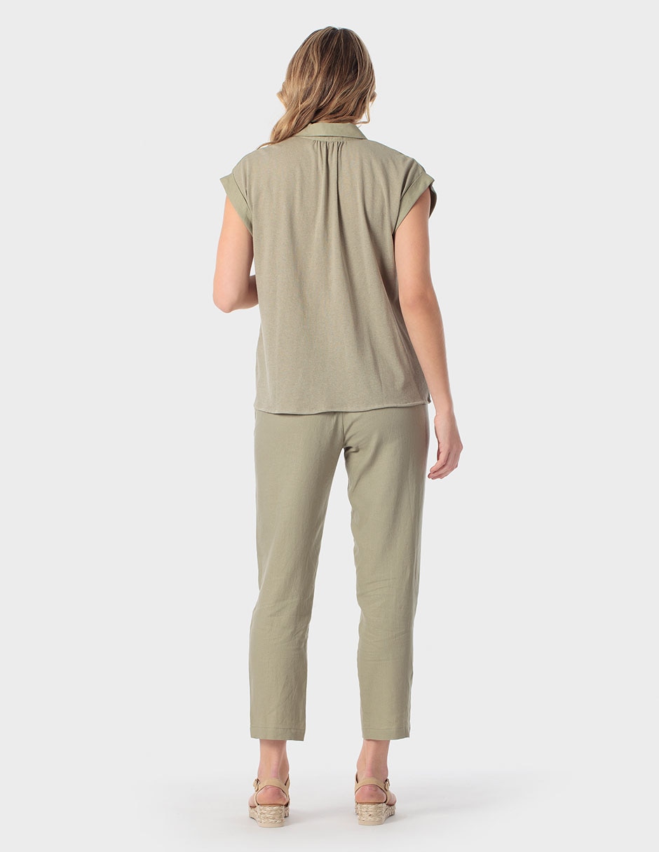 Pantalón capri Punt Roma slim para mujer