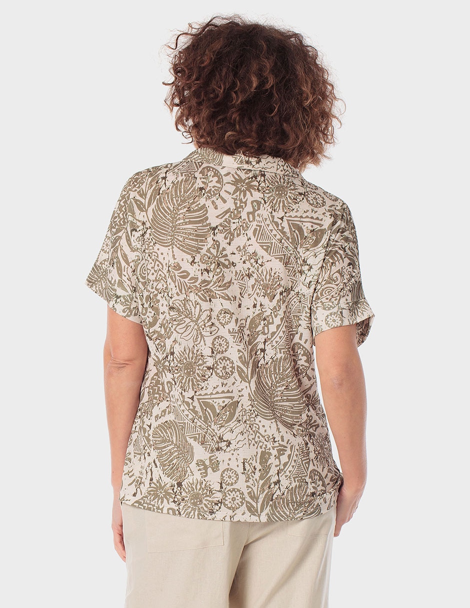 Playera manga corta Punt Roma cuello camisero