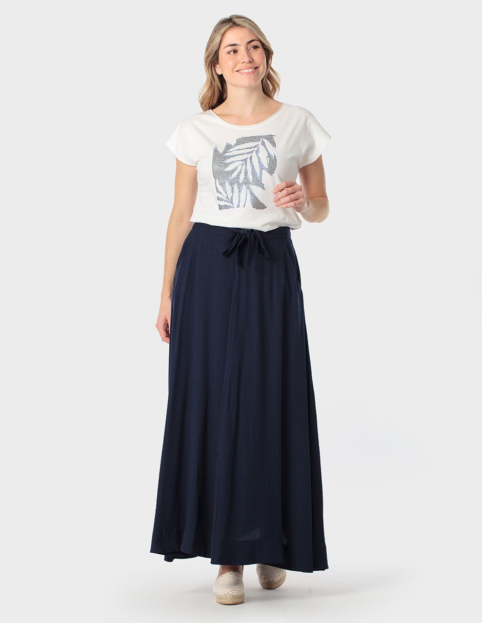 Playera manga corta Punt Roma cuello redondo para mujer