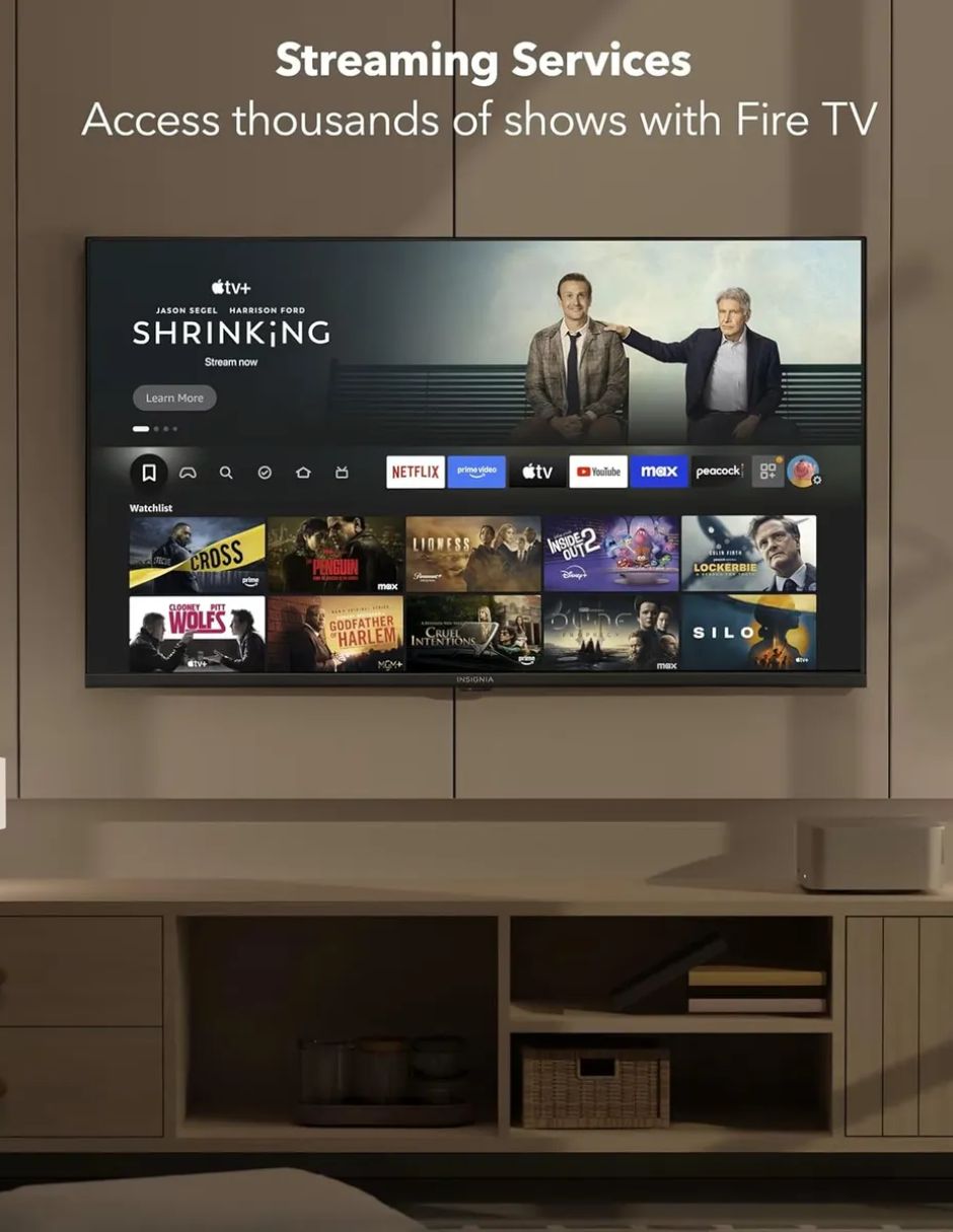 Pantalla Smart TV LED de 55 pulgadas 4K/UHD con Fire OS 4