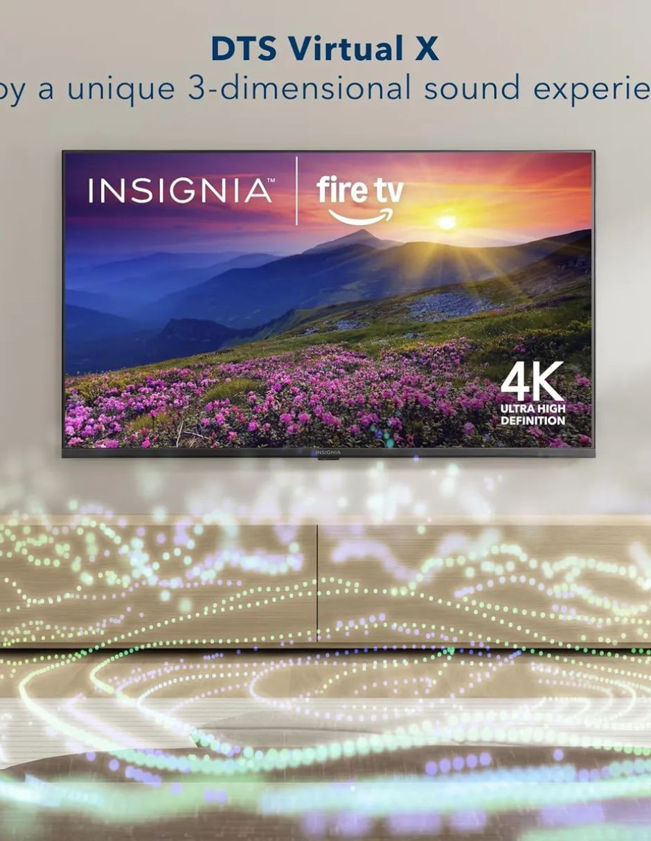 Pantalla Smart TV LED de 55 pulgadas 4K/UHD con Fire OS 3