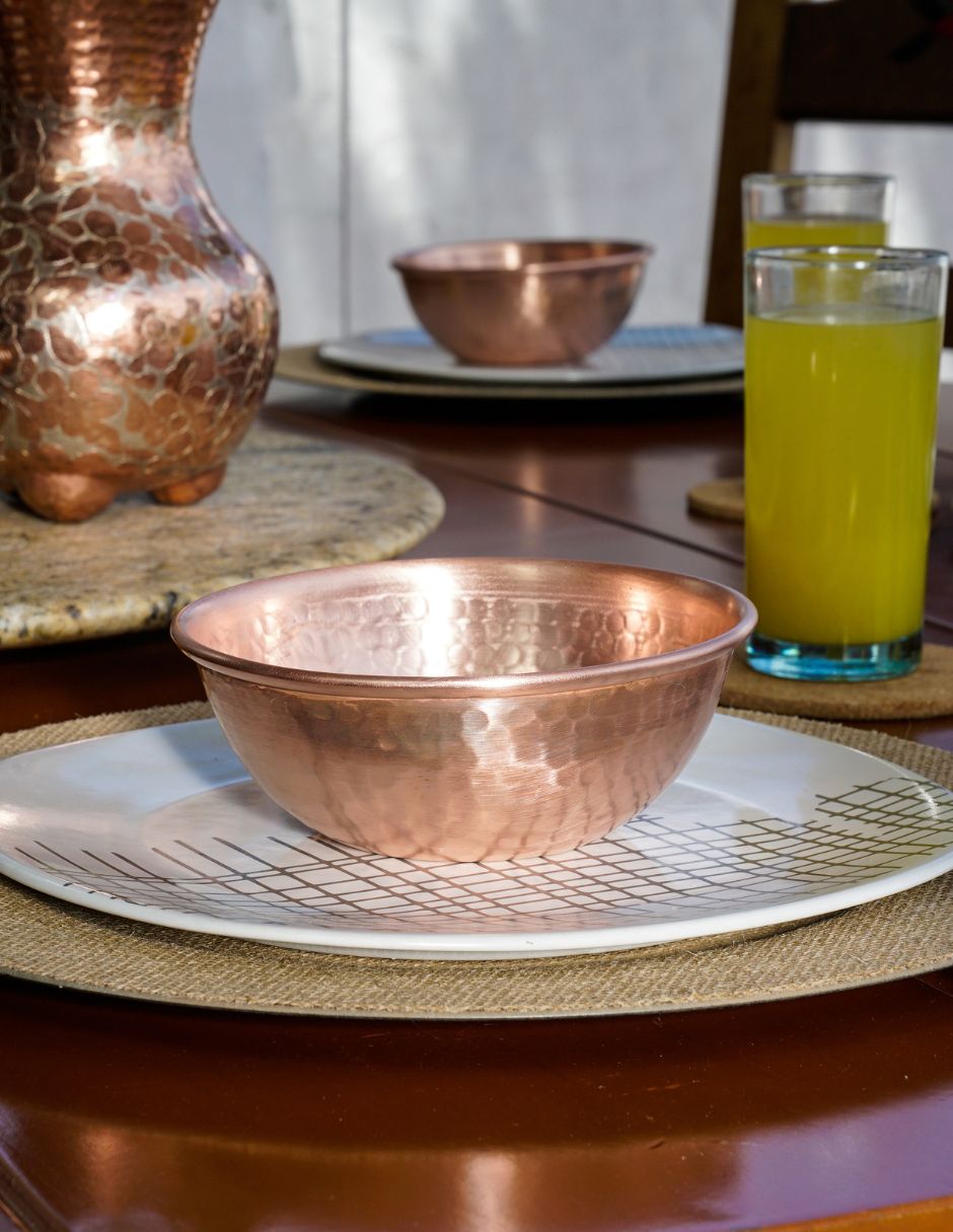 Set bowl/bowl d'artesano utensilios de cocina 6 piezas piezas de cobre