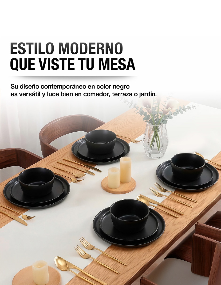 Vajilla de melamina para 4 personas 3