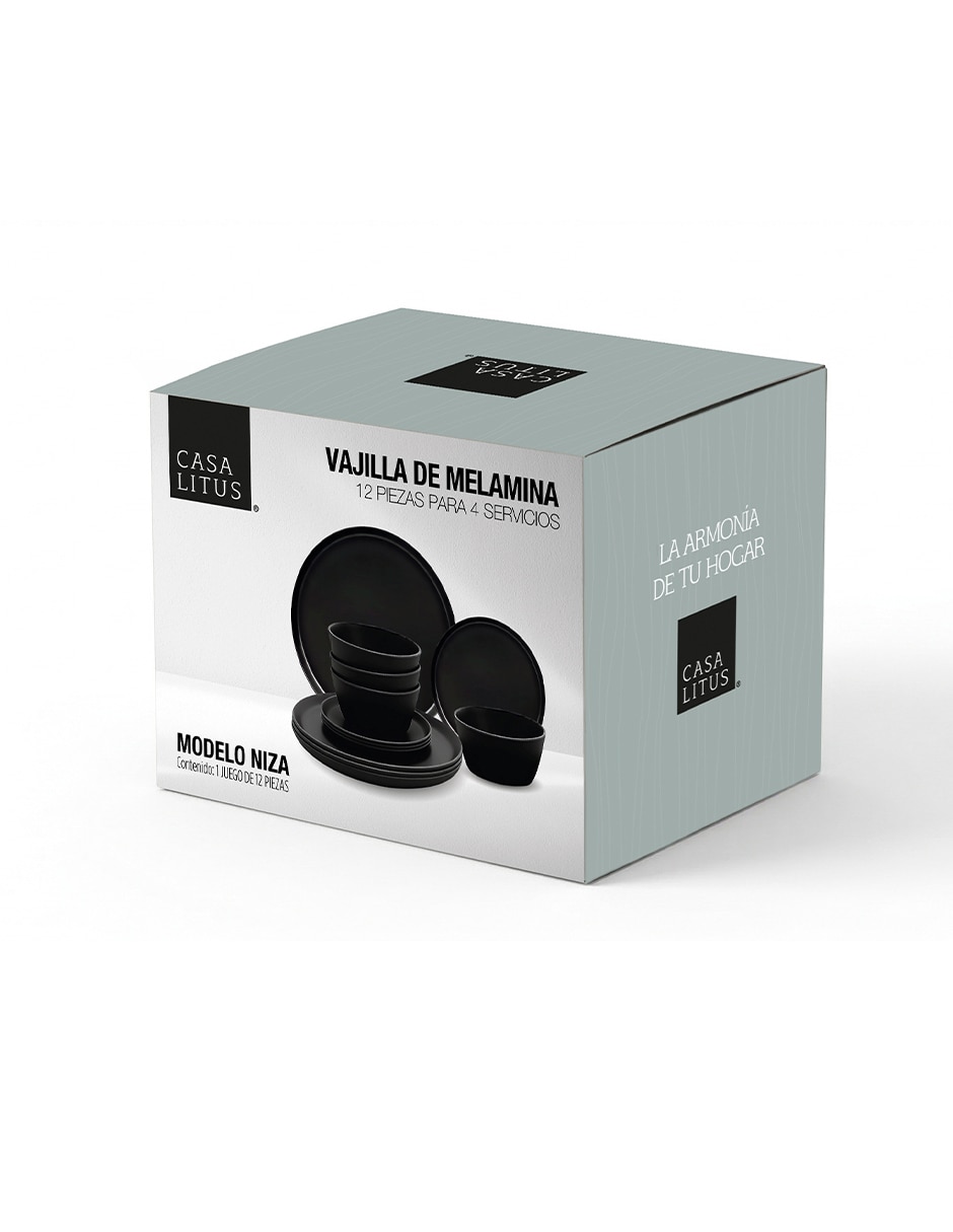 Vajilla de melamina para 4 personas 4