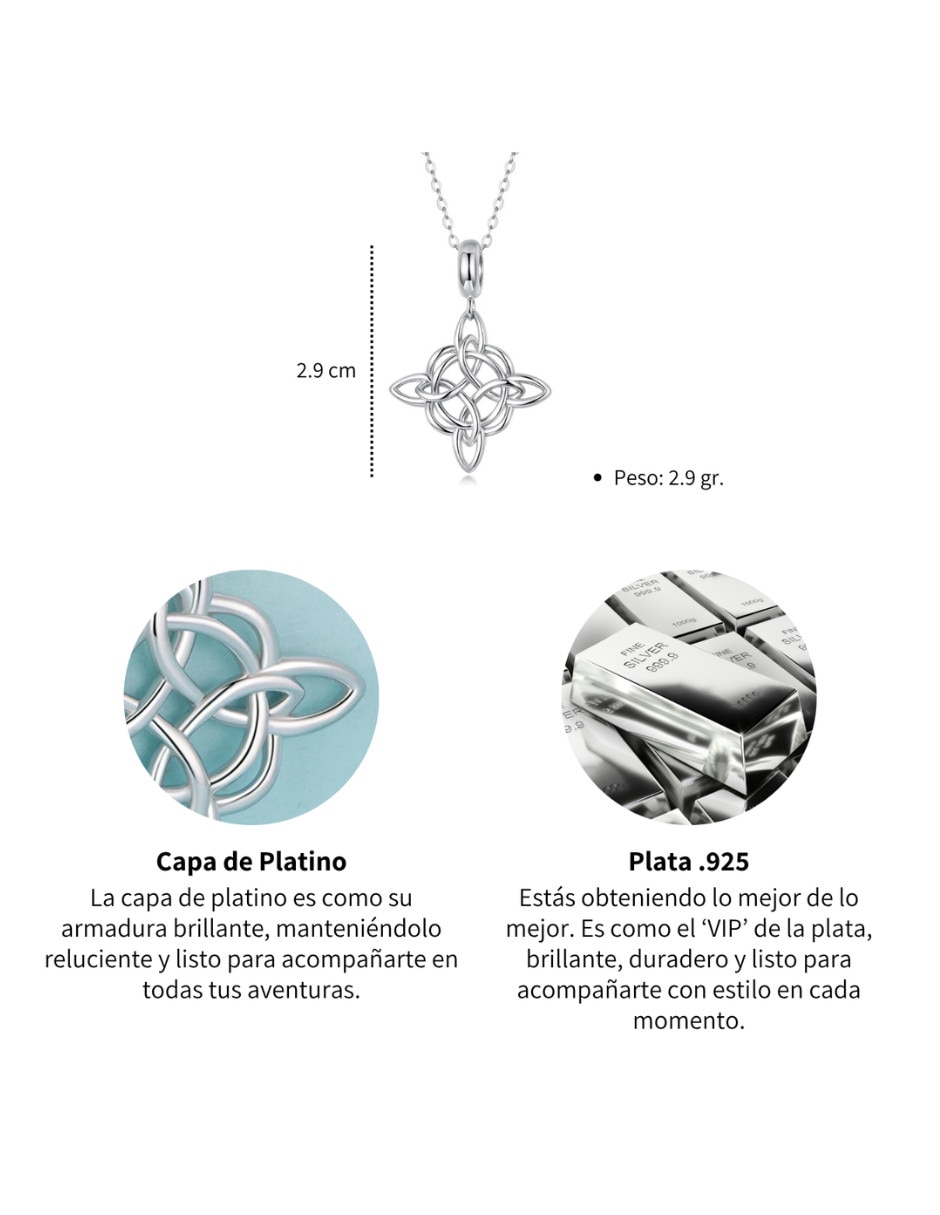 Collar con dije Chulada Beauty de Plata P 925