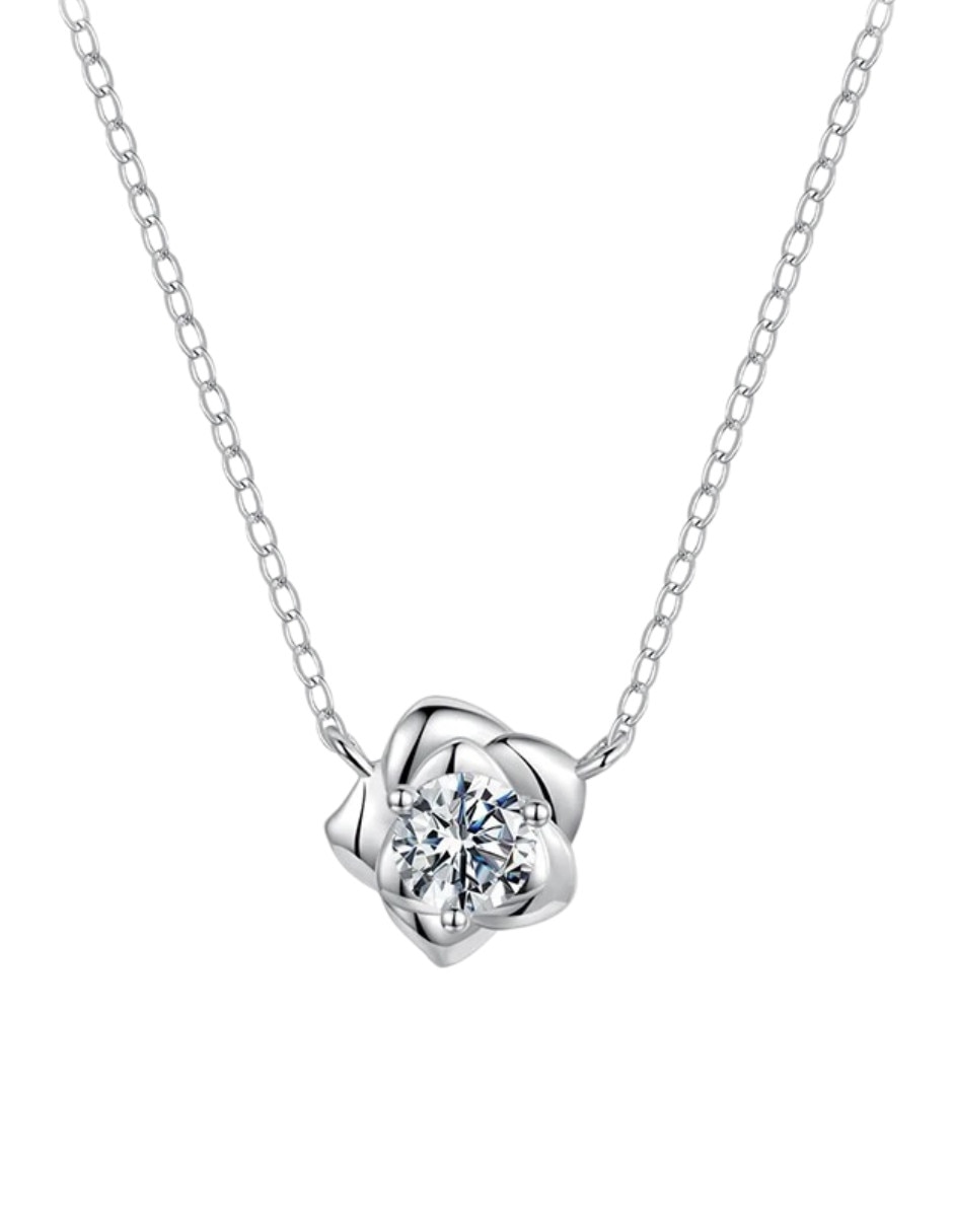 Collar con dije de flor Chulada Beauty de plata P 925