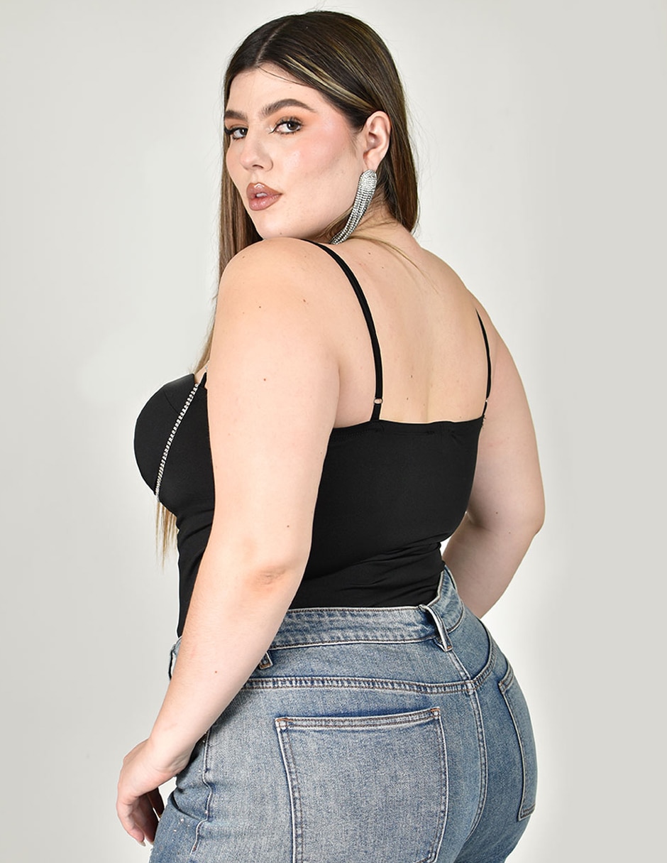 Body cuello Con escote escote Corazón para mujer 6