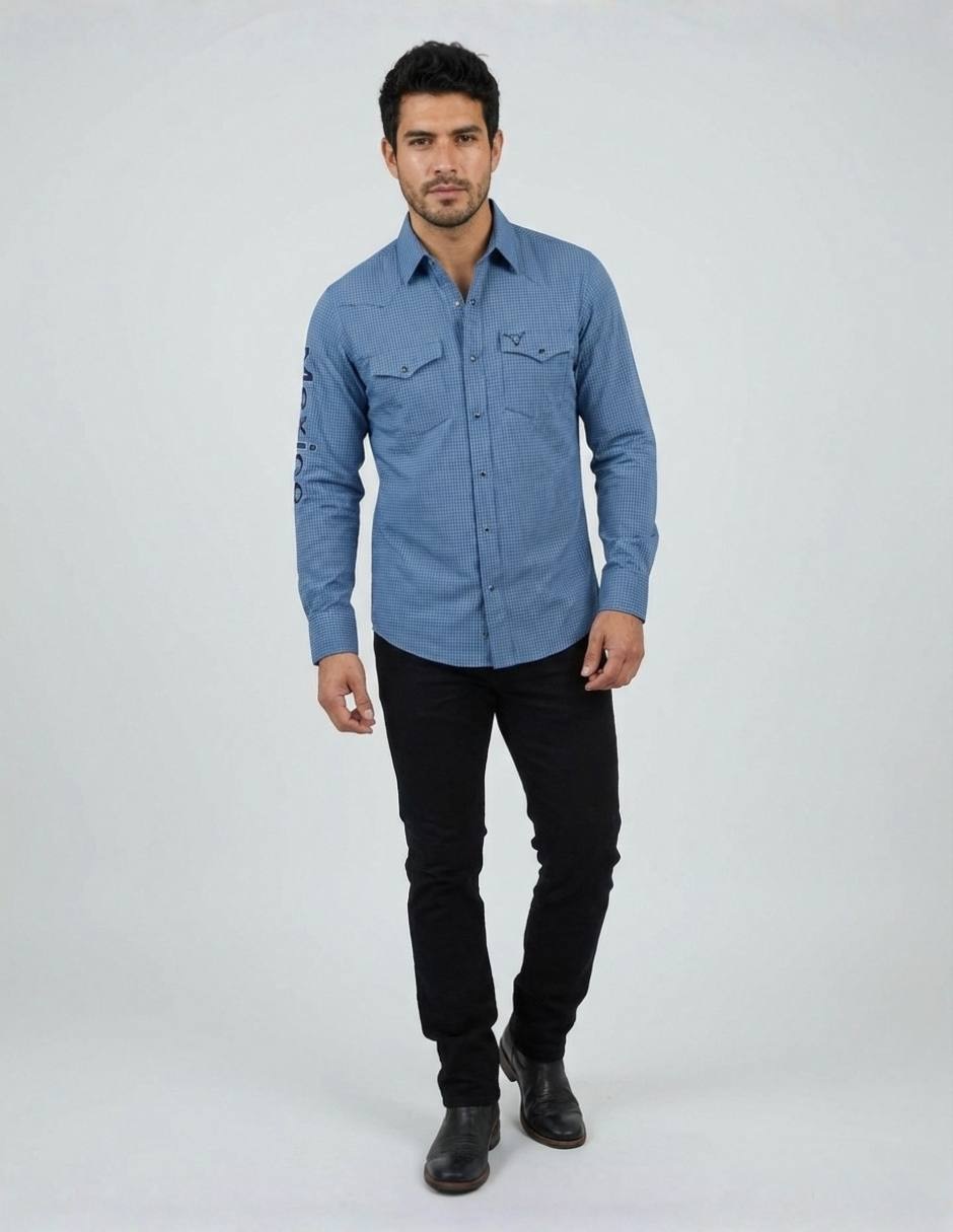 Casual Pavini manga larga para hombre