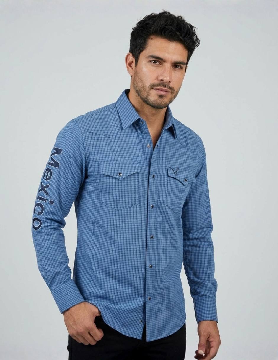 Casual Pavini manga larga para hombre