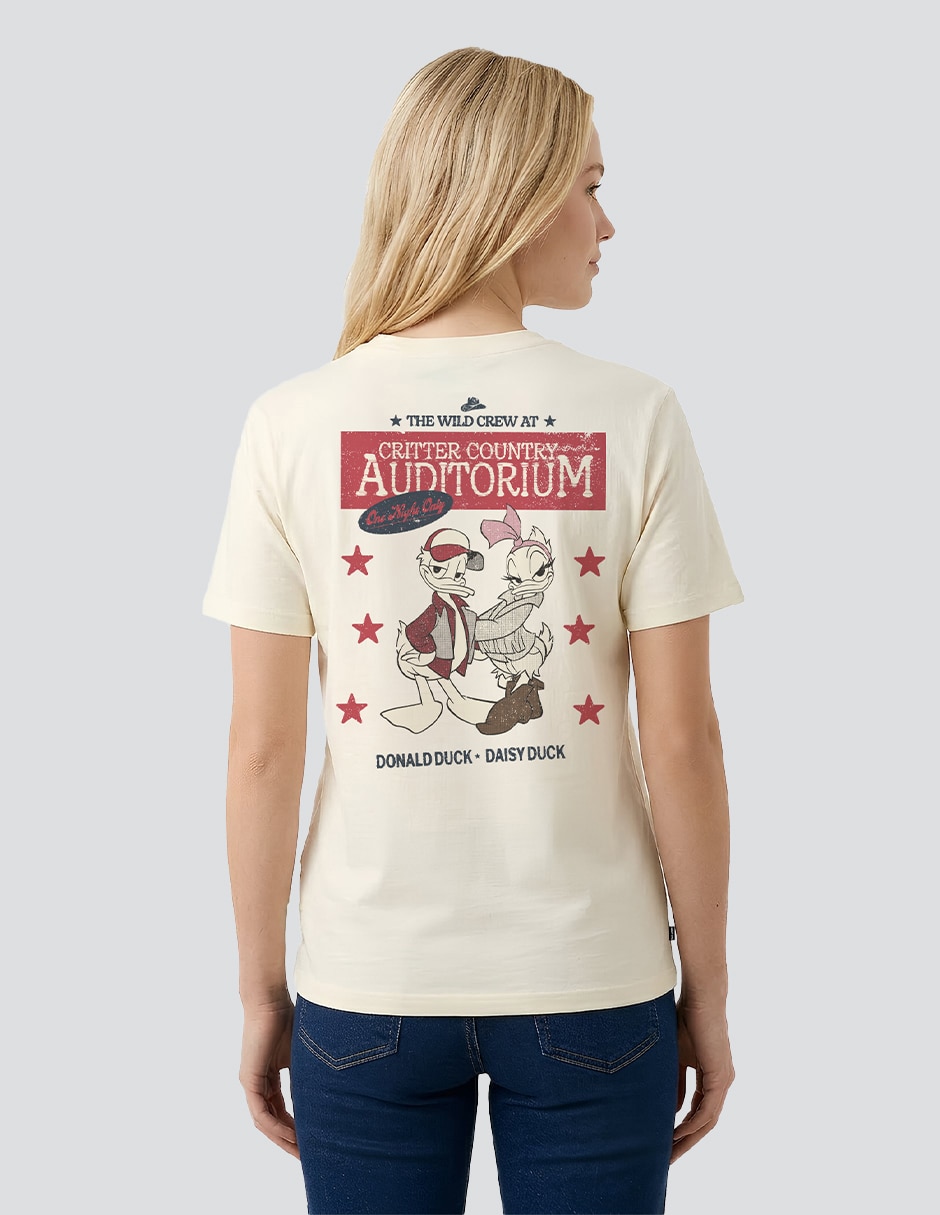 Playera manga corta disney cuello redondo para mujer