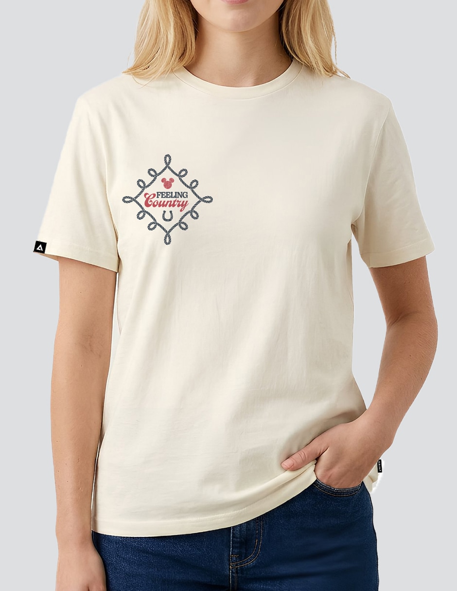 Playera manga corta cuello redondo para mujer 2