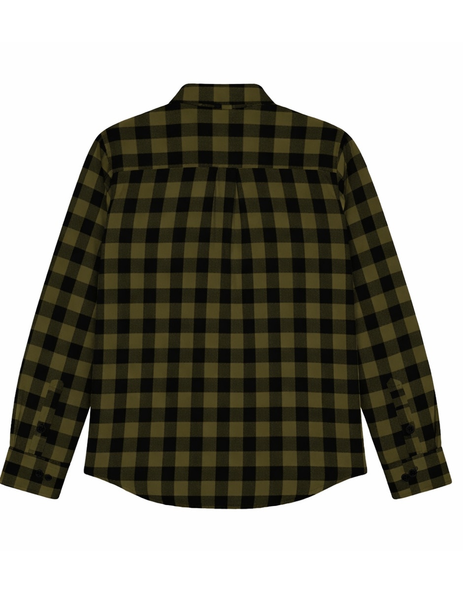 Camisa casual manga larga para hombre 5