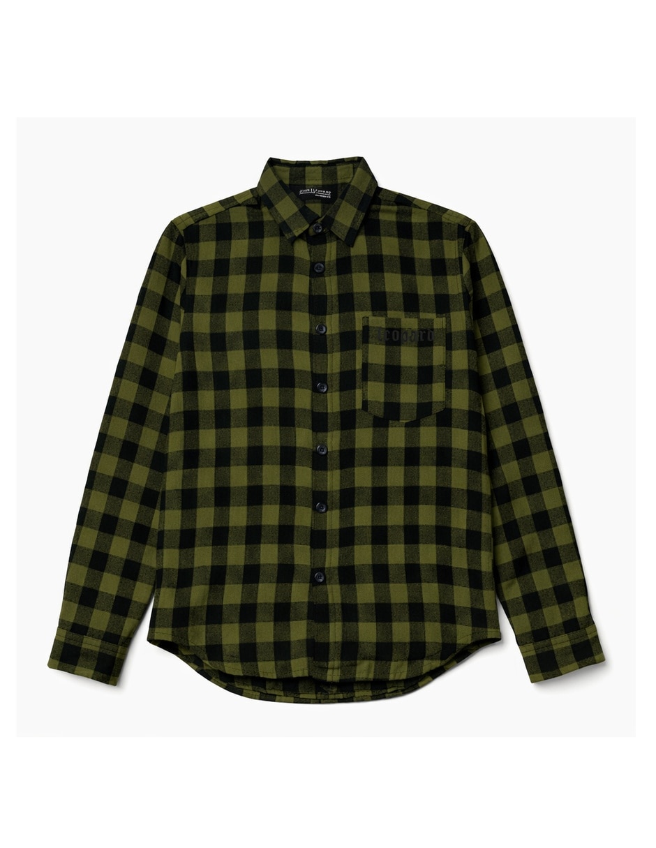Camisa casual manga larga para hombre 4