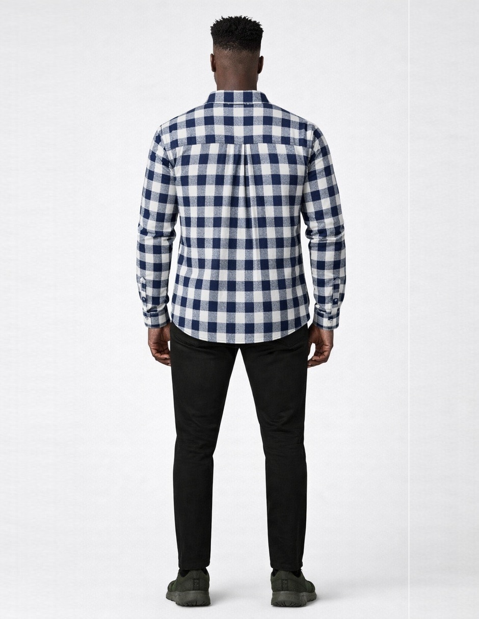 Camisa casual John Leopard manga larga para hombre