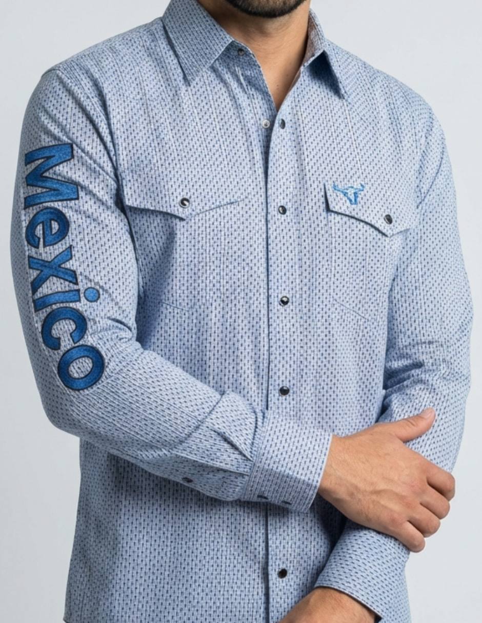 Casual Pavini manga larga para hombre