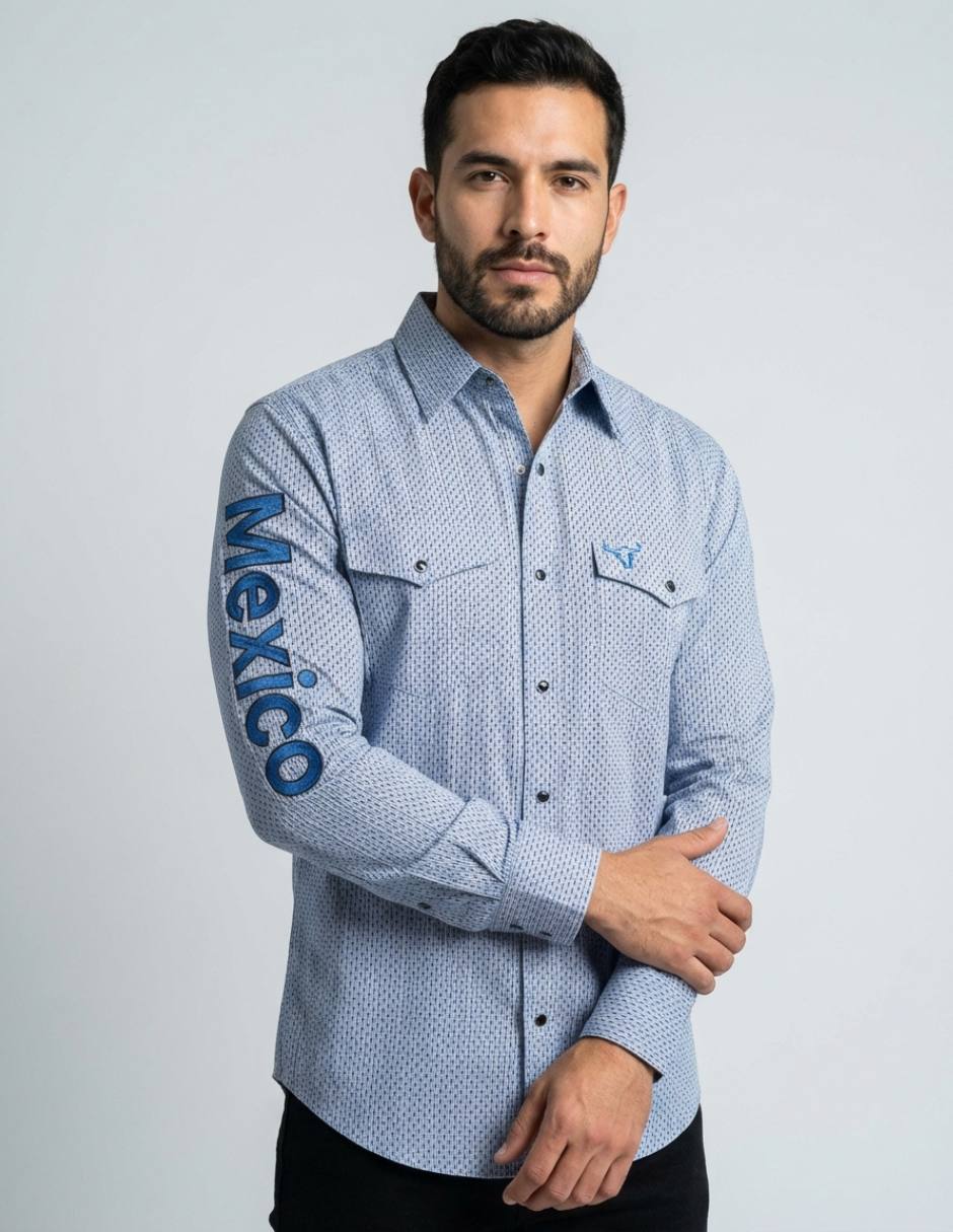 Casual Pavini manga larga para hombre