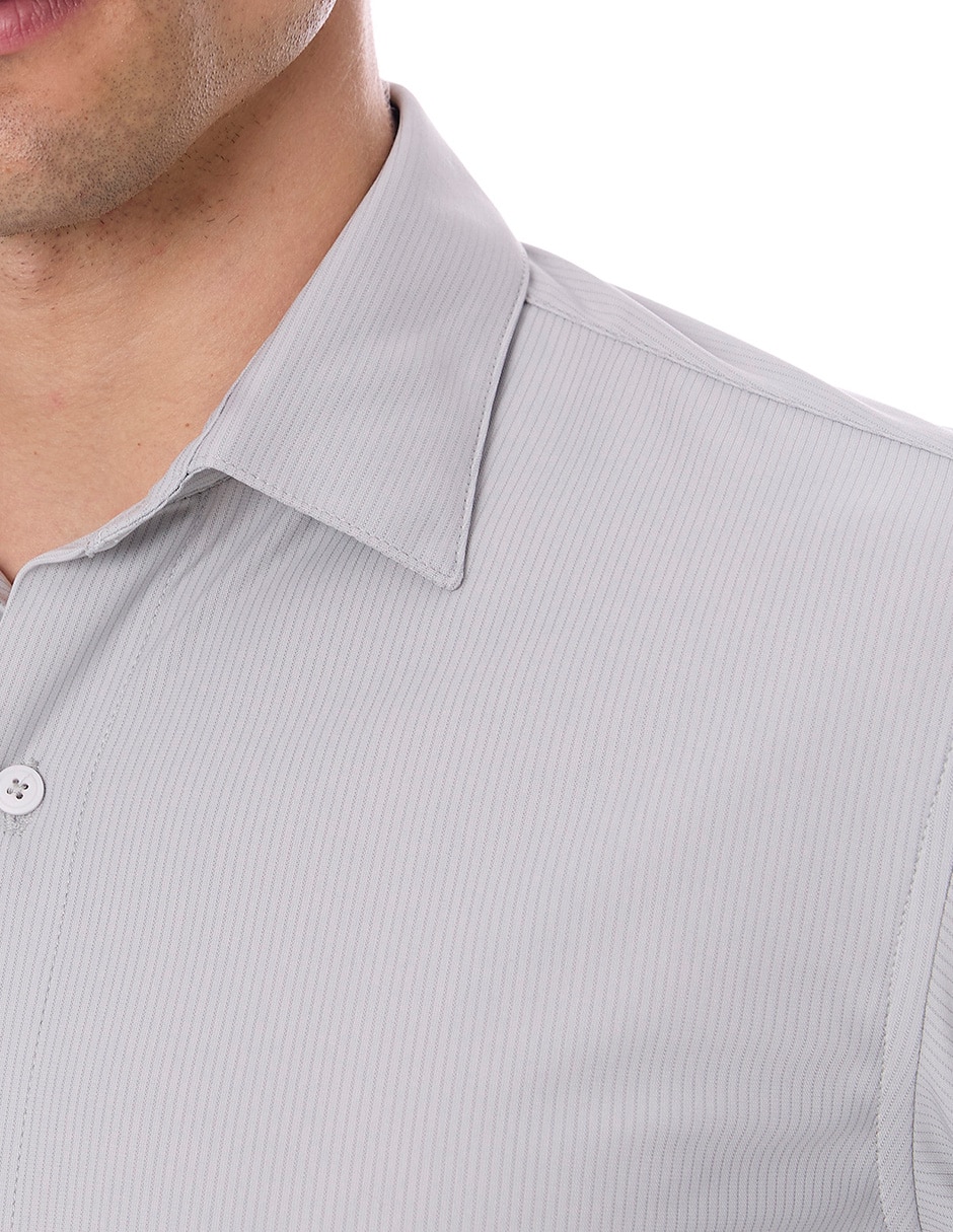 Camisa formal manga larga para hombre 4